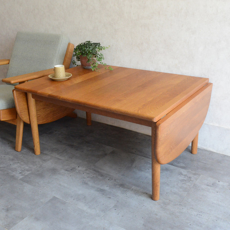 Hans J. Wegner GE82/85 拡張式オークローテーブル8-49