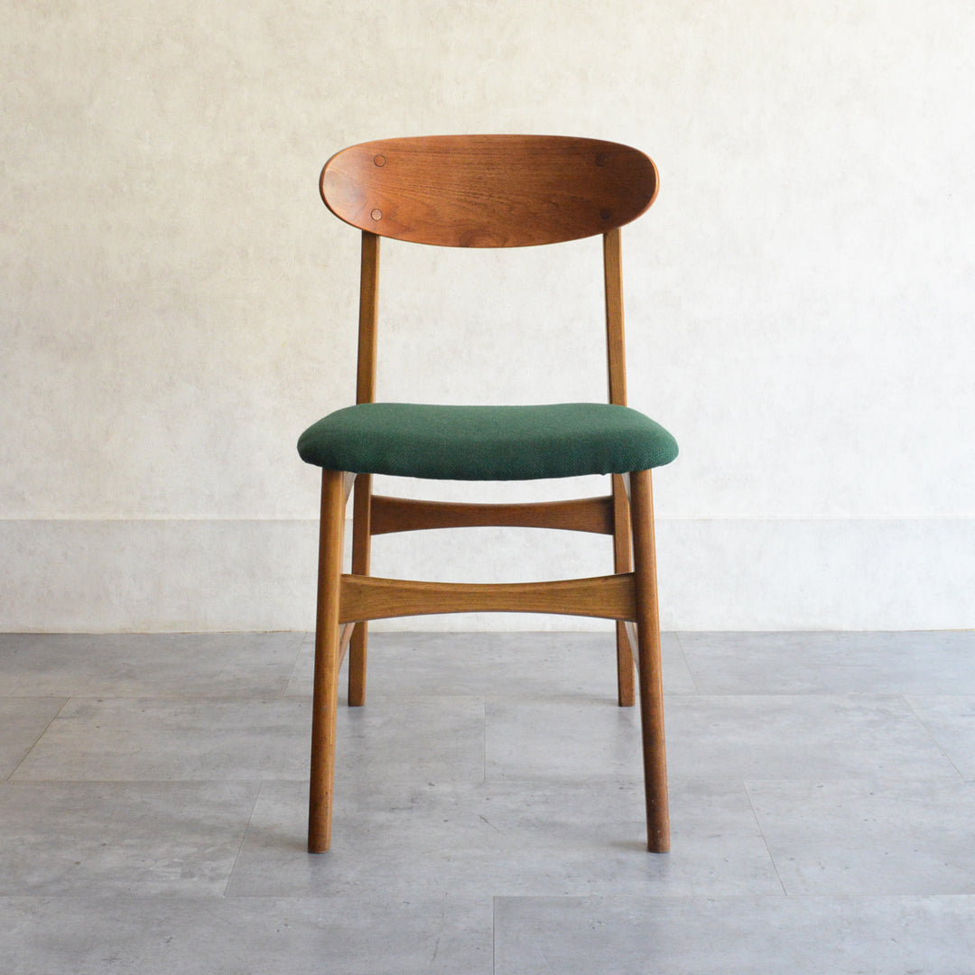 デンマーク ヴィンテージ ダイニングチェア グリーン8-26