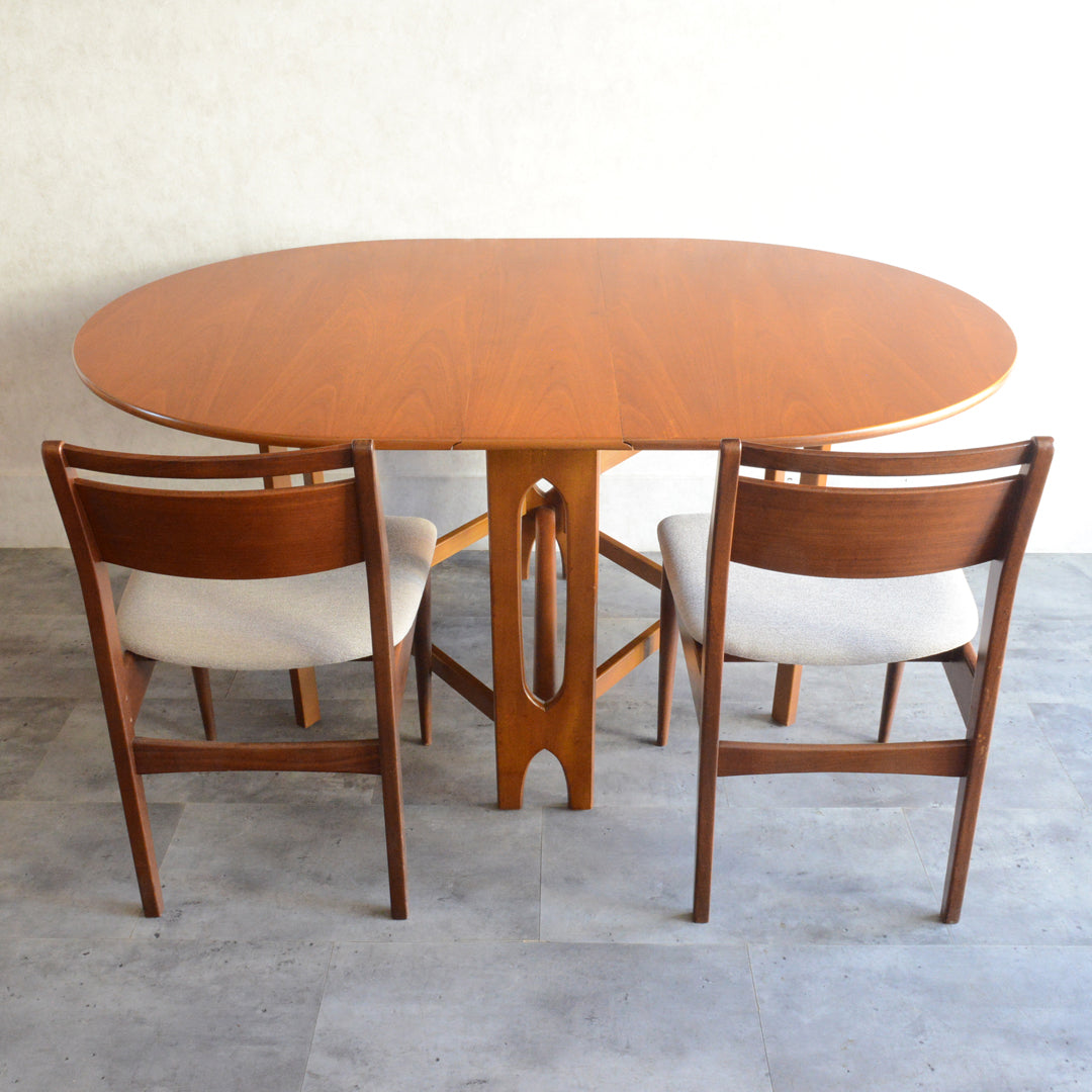 Jentique ジェンティーク ゲートレッグテーブル 50(オーバル・天板剝離再塗装済)