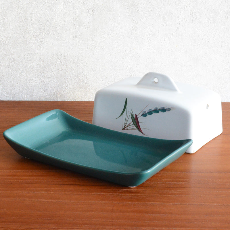 イギリスヴィンテージ DENBY(デンビー)グリーンウィート バターケース