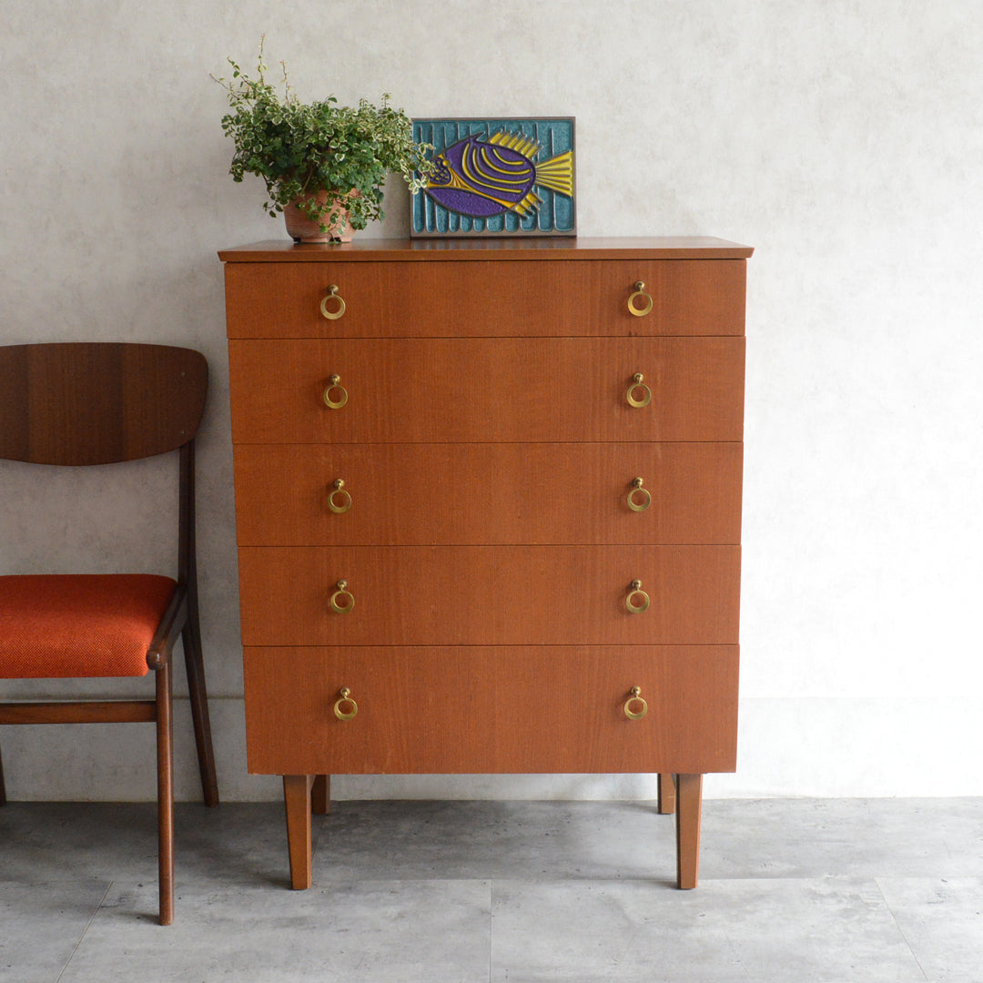 ミッドセンチュリー ヴィンテージ 5段チェスト 17