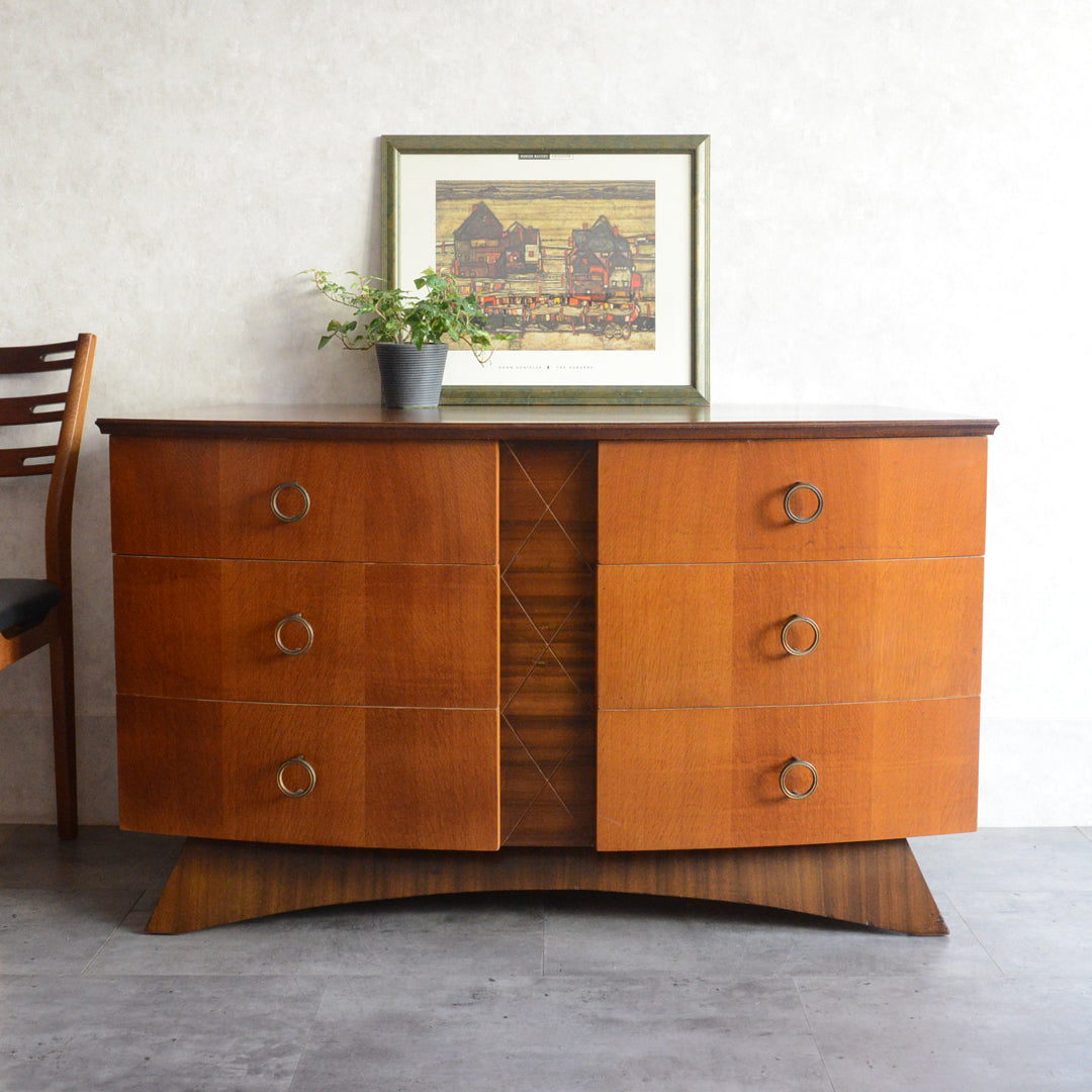 ミッドセンチュリー ヴィンテージ チェストショートサイドボード 72(天板剝離再塗装済)