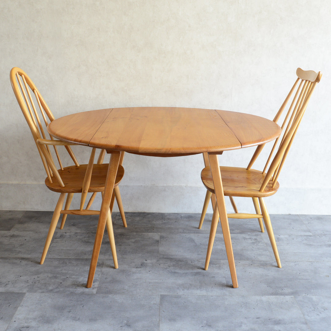 新着 ERCOL アーコール ＜50S＞ラウンド ドロップリーフテーブル 12