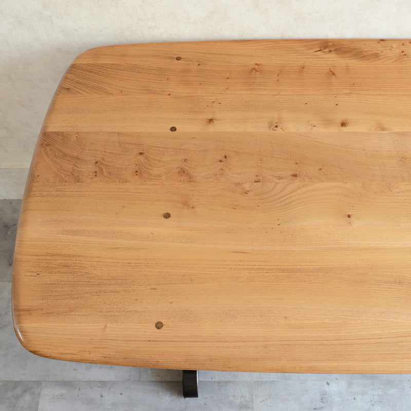 ERCOL アーコール バイカラー レクタングルテーブル 01(天板剥離再塗装済)