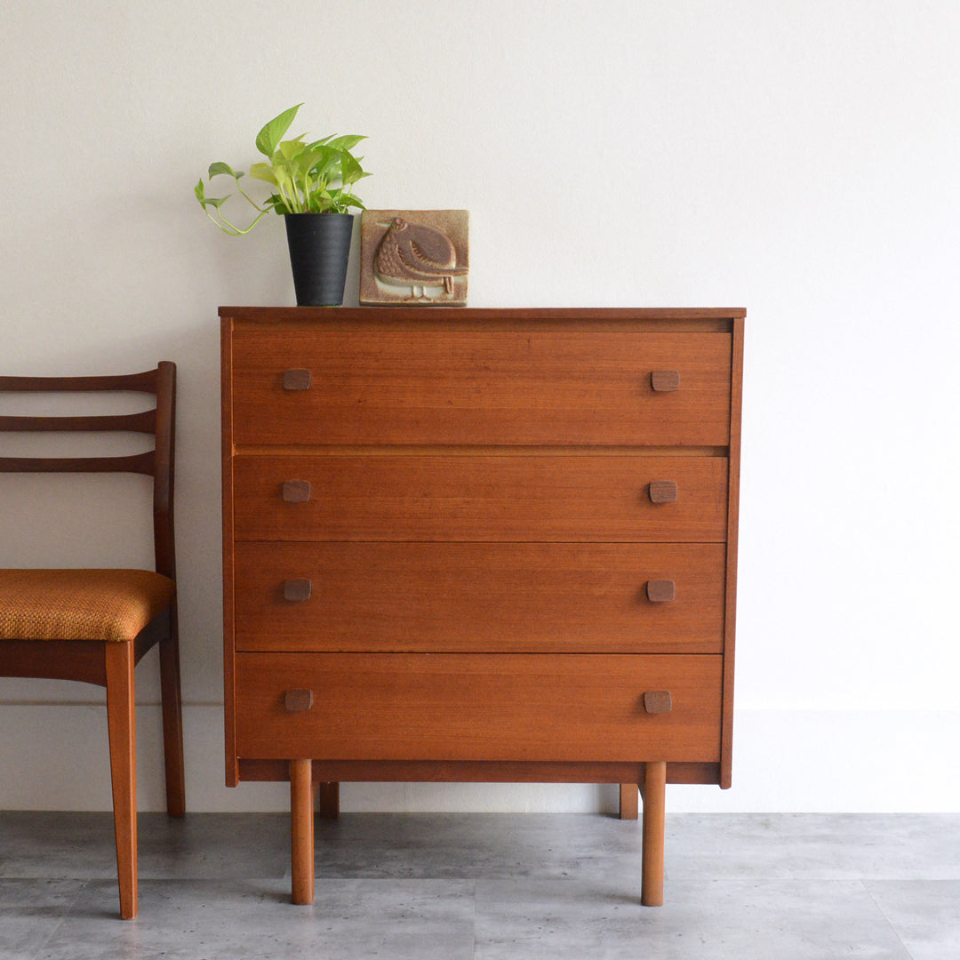Symbol furniture チーク 4段チェスト