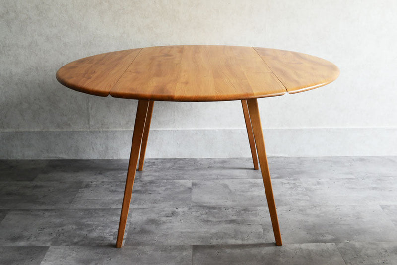 ERCOL アーコール ラウンド ドロップリーフテーブル ③
