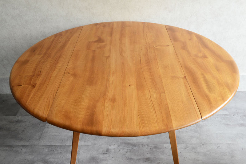 ERCOL アーコール ラウンド ドロップリーフテーブル ③