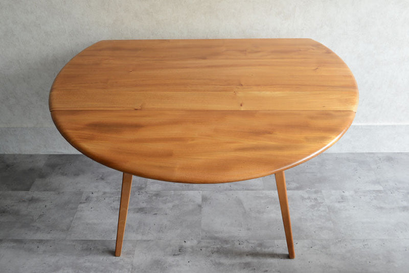 ERCOL アーコール ラウンド ドロップリーフテーブル ③