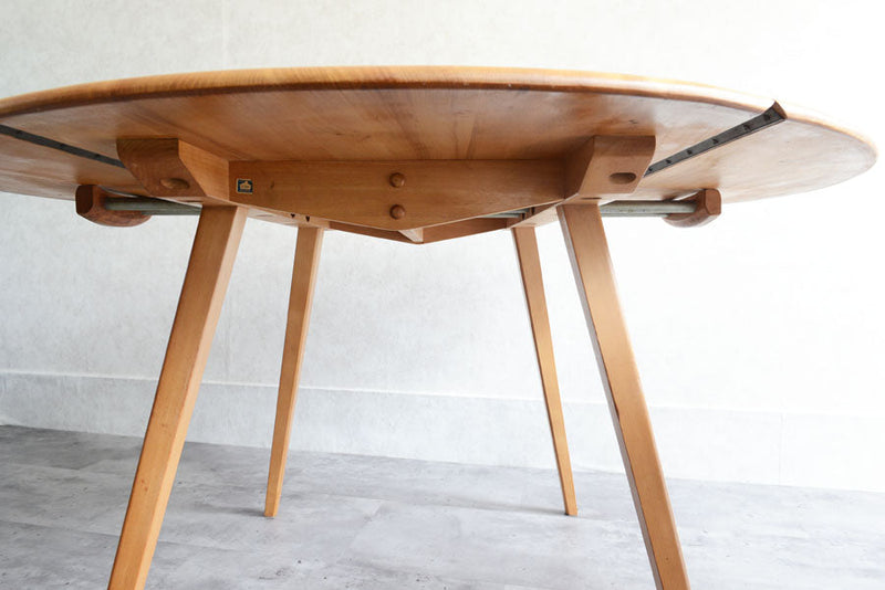 ERCOL アーコール ラウンド ドロップリーフテーブル ③