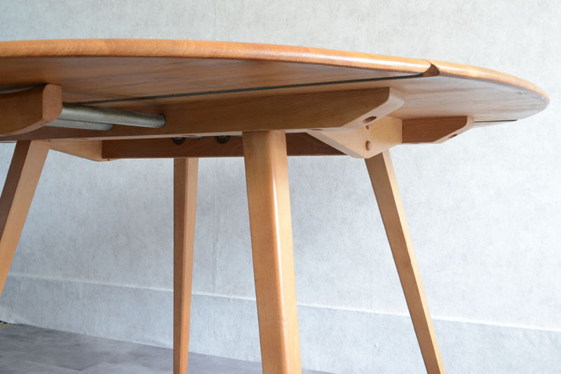 ERCOL アーコール ラウンド ドロップリーフテーブル ③