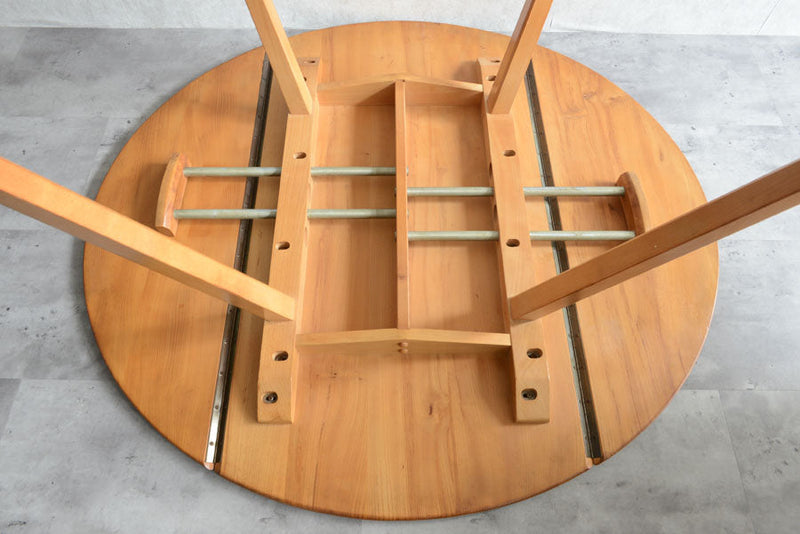 ERCOL アーコール ラウンド ドロップリーフテーブル ③