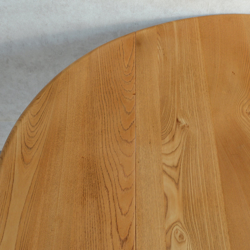 ERCOL アーコール ラウンド ドロップリーフテーブル 09(天板剥離再塗装済)