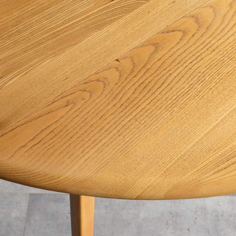 ERCOL アーコール ラウンド ドロップリーフテーブル 09(天板剥離再塗装済)