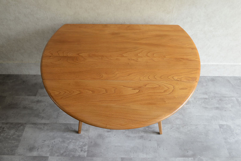 ERCOL アーコール ラウンド ドロップリーフテーブル①