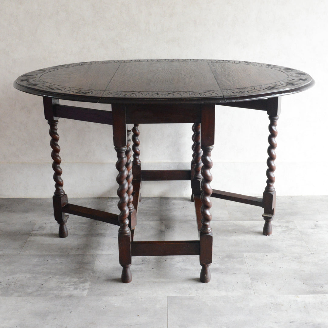 イギリス クラシック ゲートレッグダイニングテーブル 107