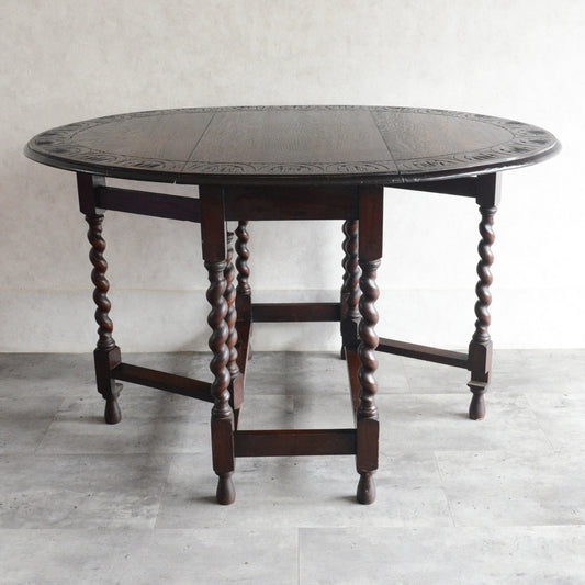 イギリス クラシック ゲートレッグダイニングテーブル 107