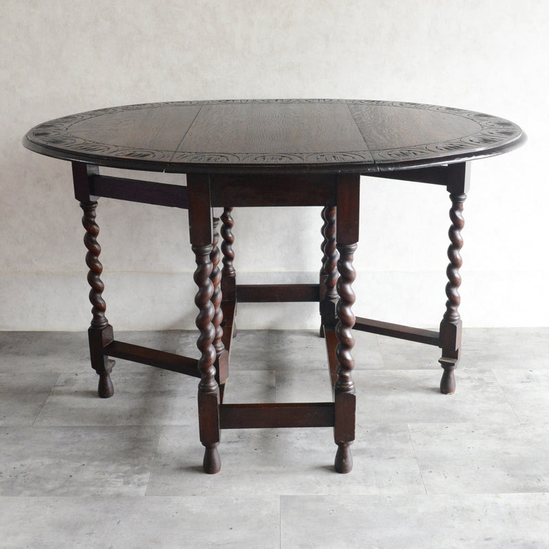 イギリス クラシック ゲートレッグダイニングテーブル 107