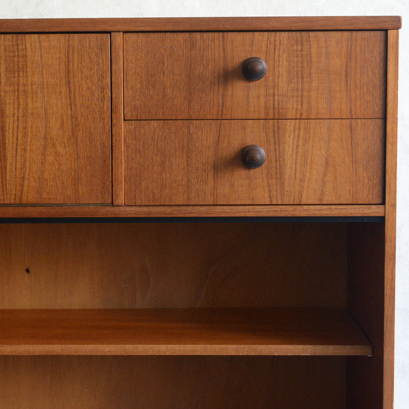 AVALON アバロン ガラスキャビネット 84  (抽斗・フラップ扉付）