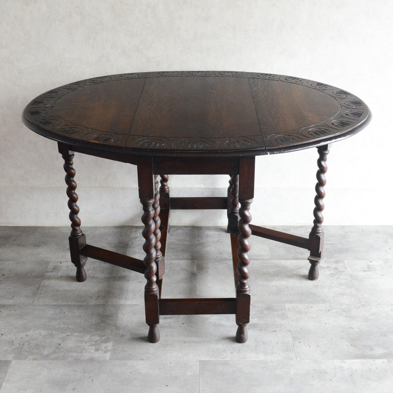 イギリス クラシック ゲートレッグダイニングテーブル 107