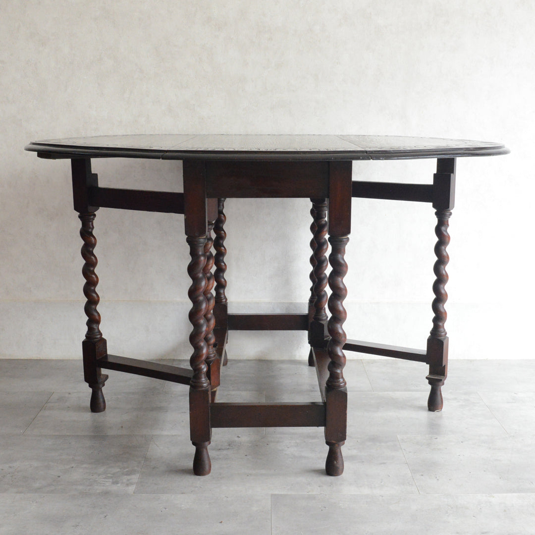 イギリス クラシック ゲートレッグダイニングテーブル 107