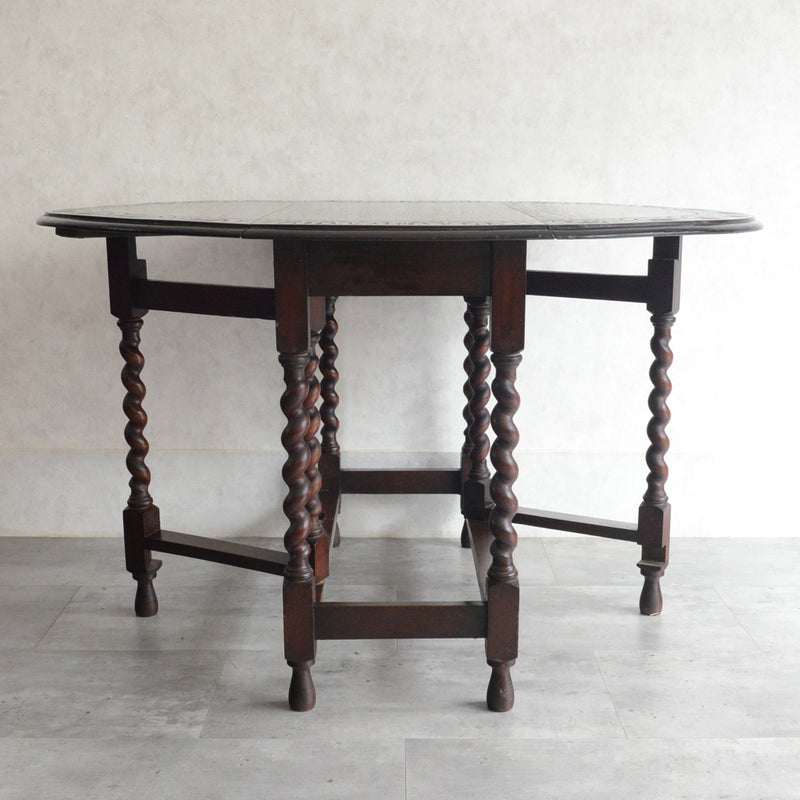 イギリス クラシック ゲートレッグダイニングテーブル 107