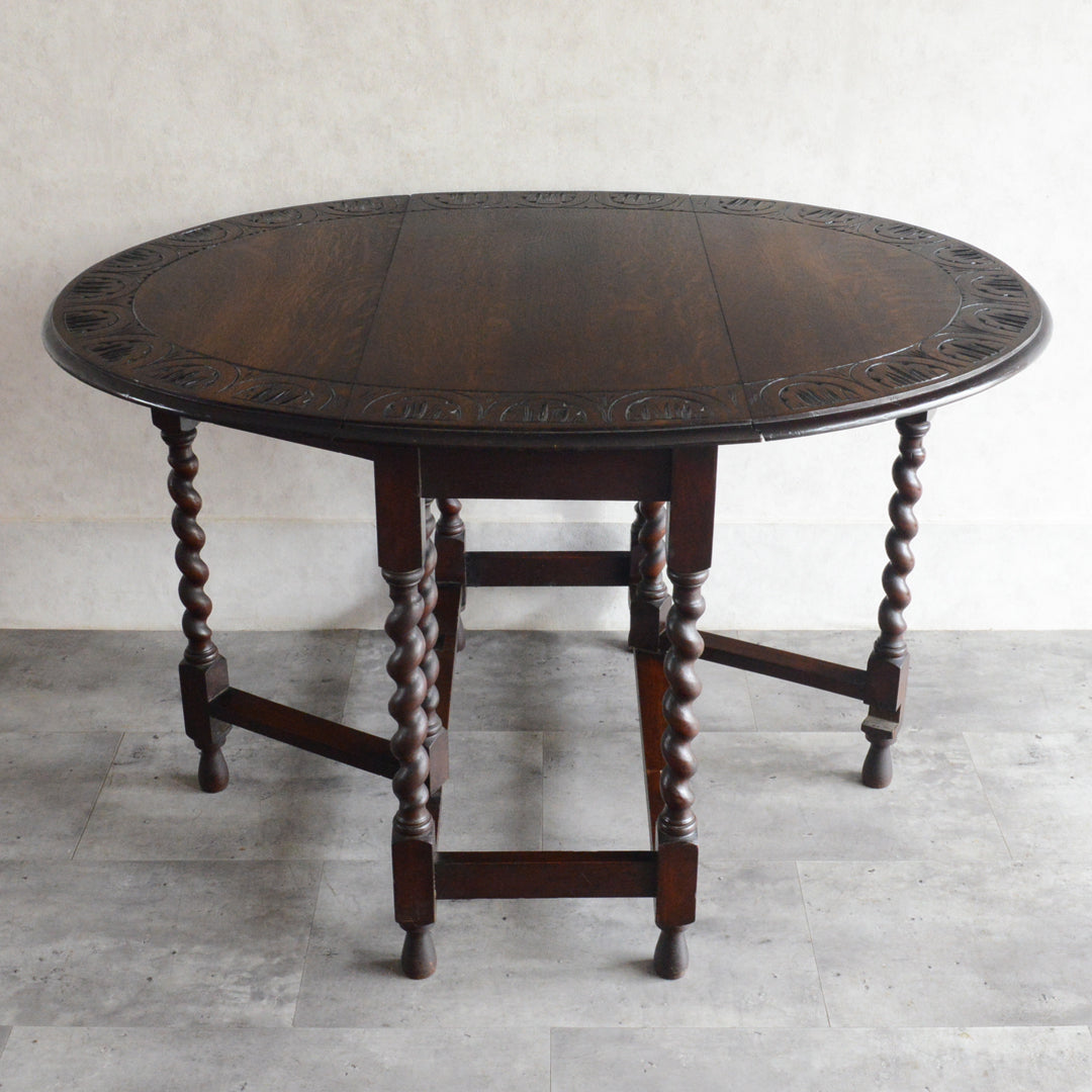 イギリス クラシック ゲートレッグダイニングテーブル 107