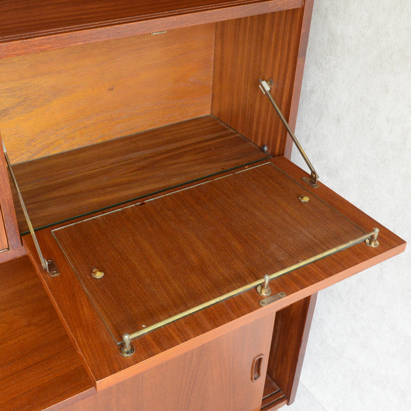 ミッドセンチュリー ヴィンテージ ハイサイドボード/カップボード 09（天板剥離再塗装済）