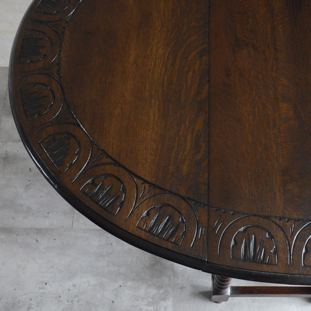 イギリス クラシック ゲートレッグダイニングテーブル 107