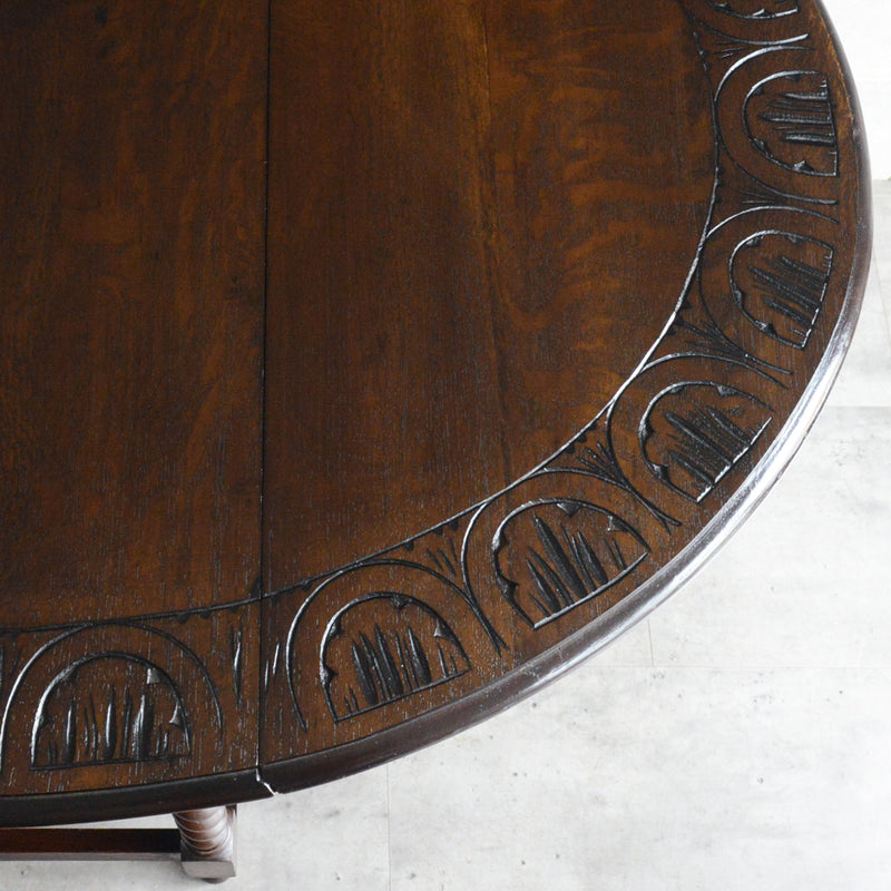 イギリス クラシック ゲートレッグダイニングテーブル 107