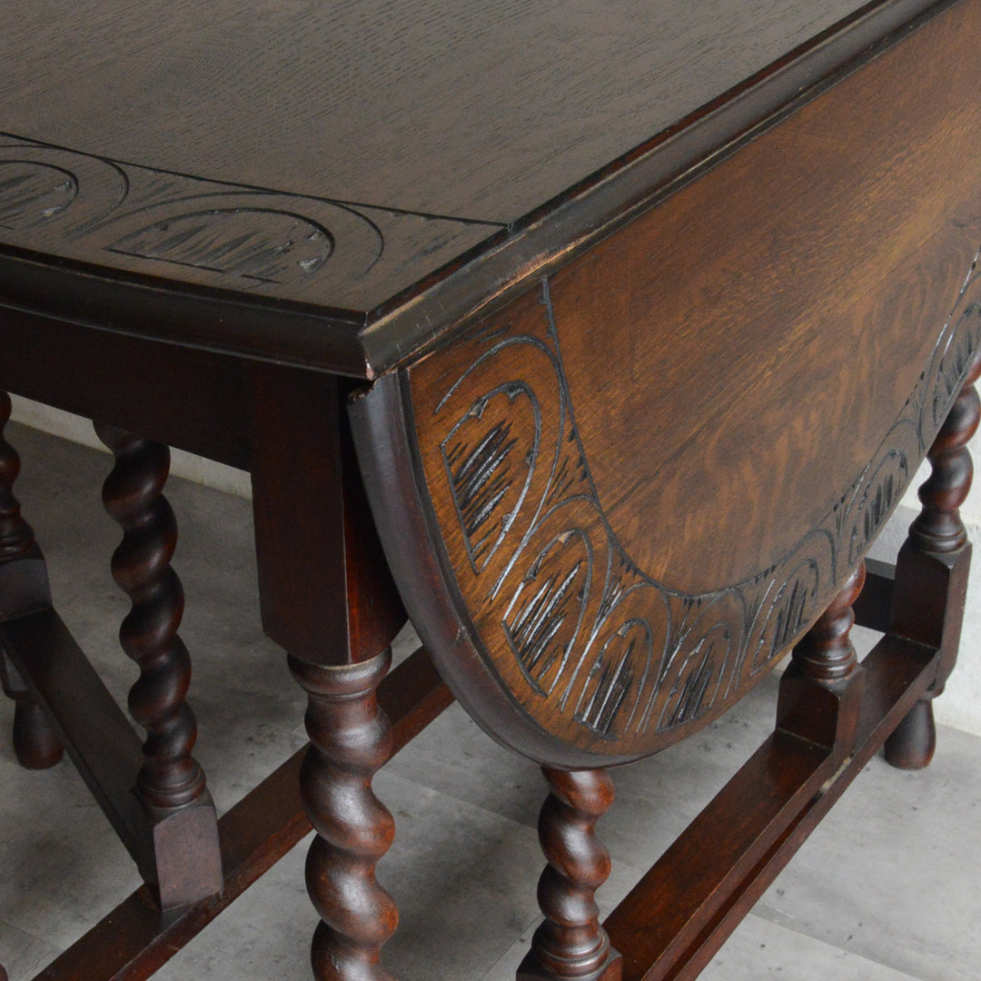 イギリス クラシック ゲートレッグダイニングテーブル 107