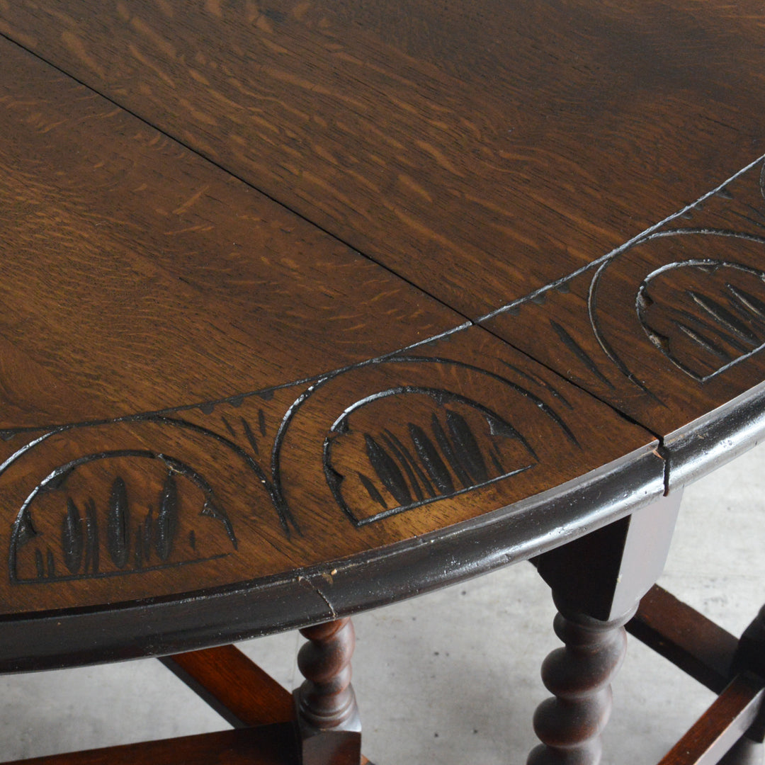 イギリス クラシック ゲートレッグダイニングテーブル 107