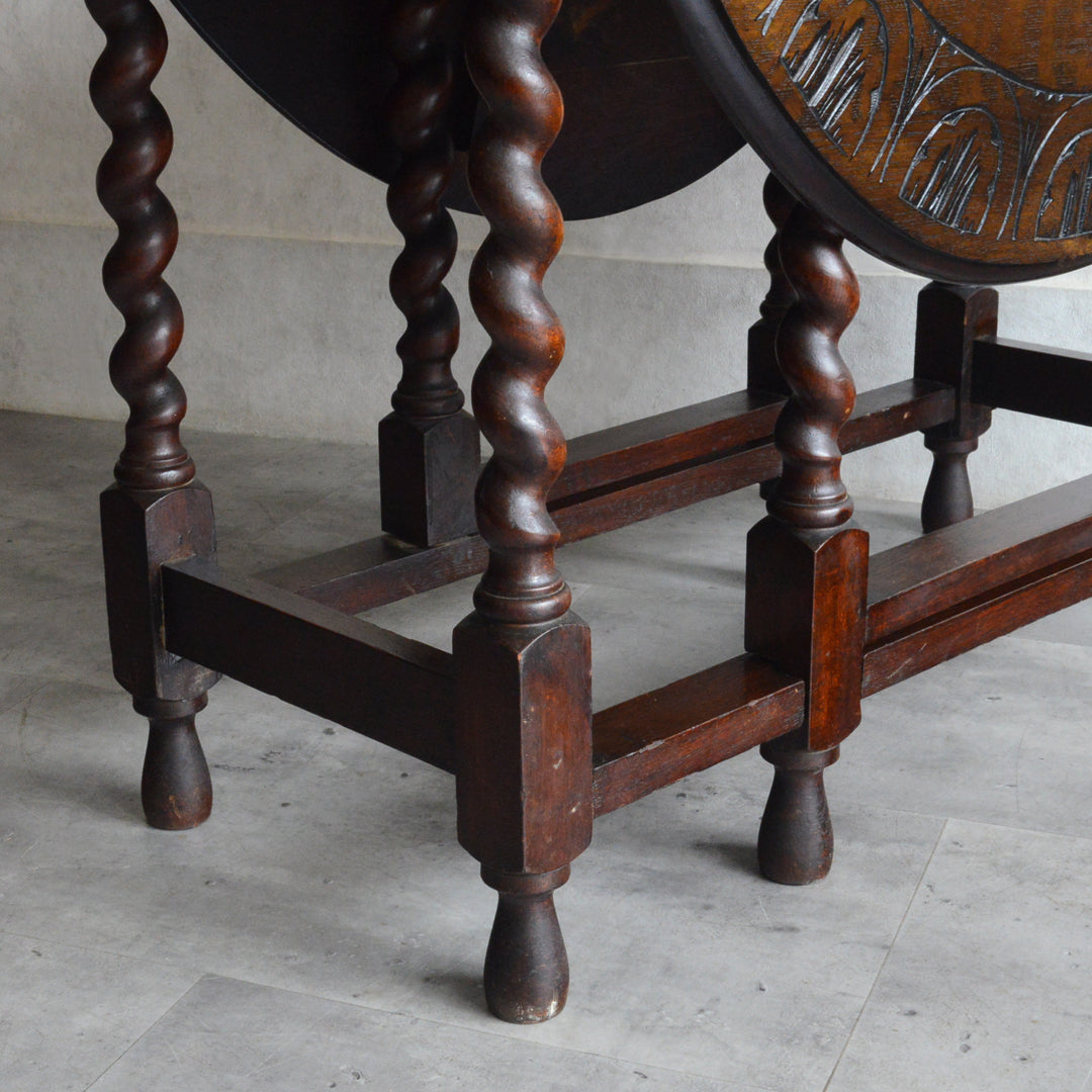 イギリス クラシック ゲートレッグダイニングテーブル 107