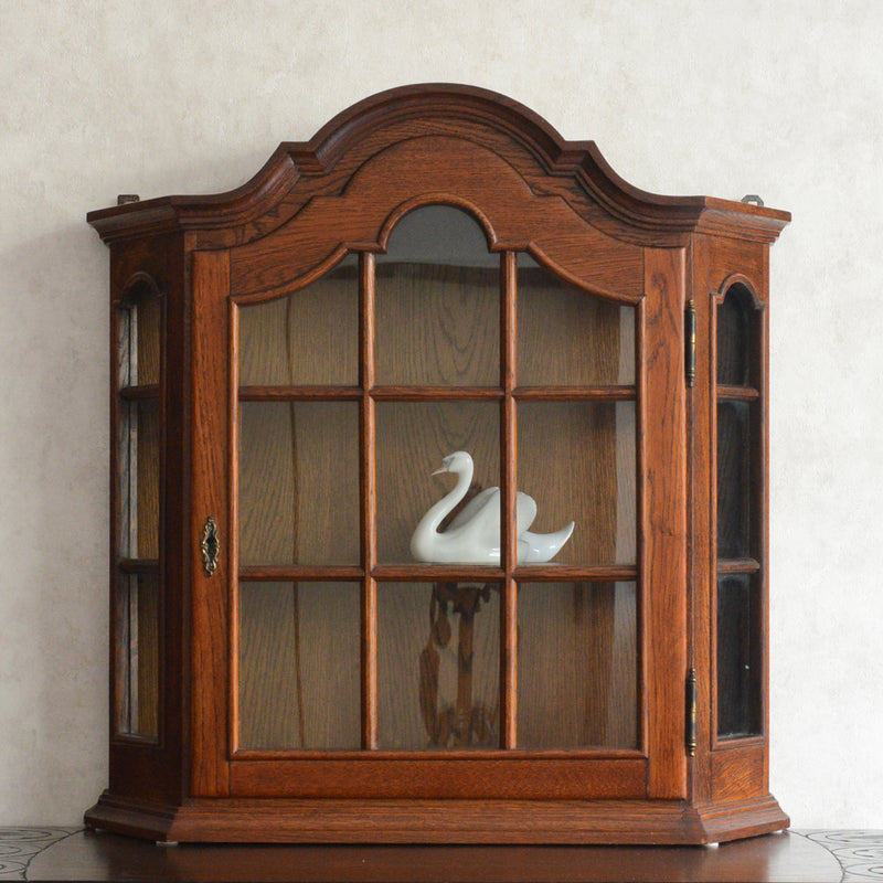 オランダヴィンテージ ウォールガラスキャビネット２(鍵付き）