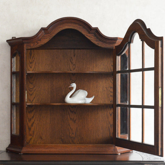 オランダヴィンテージ ウォールガラスキャビネット２(鍵付き）