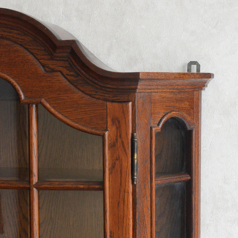 オランダヴィンテージ ウォールガラスキャビネット２(鍵付き）