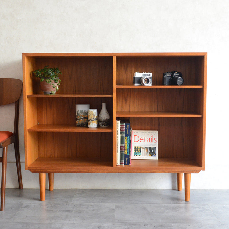 デンマークヴィンテージ　チーク オープンシェルフ 本棚 6-76