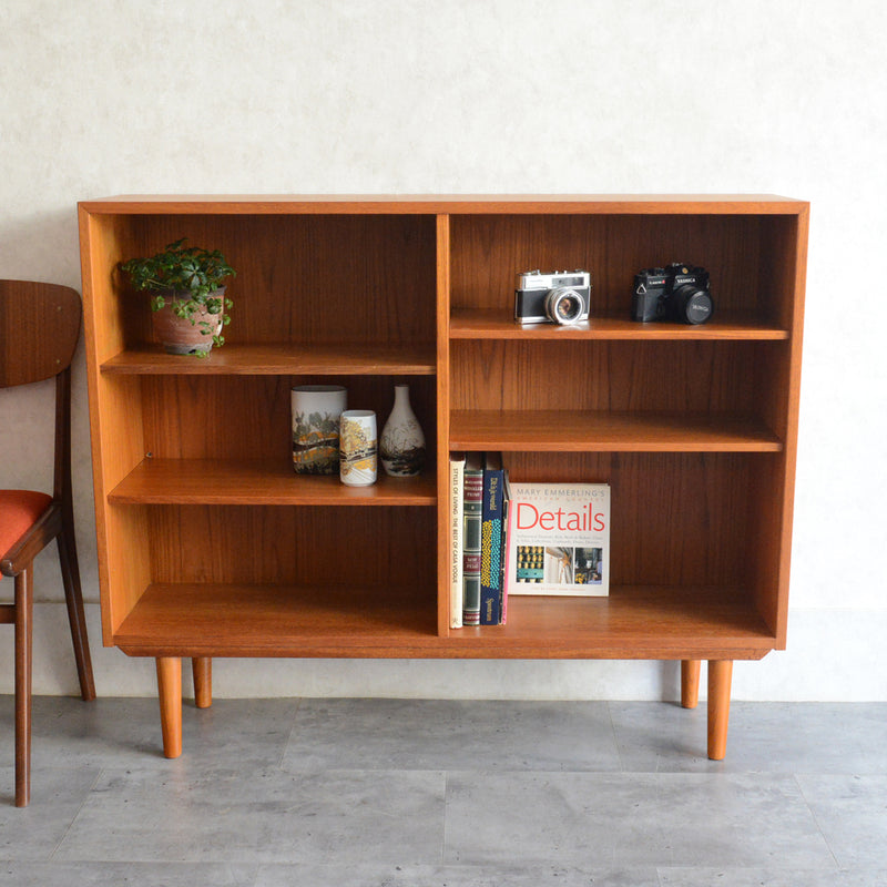 デンマークヴィンテージ　チーク オープンシェルフ 本棚 6-76