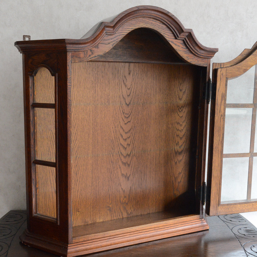 オランダヴィンテージ ウォールガラスキャビネット２(鍵付き）