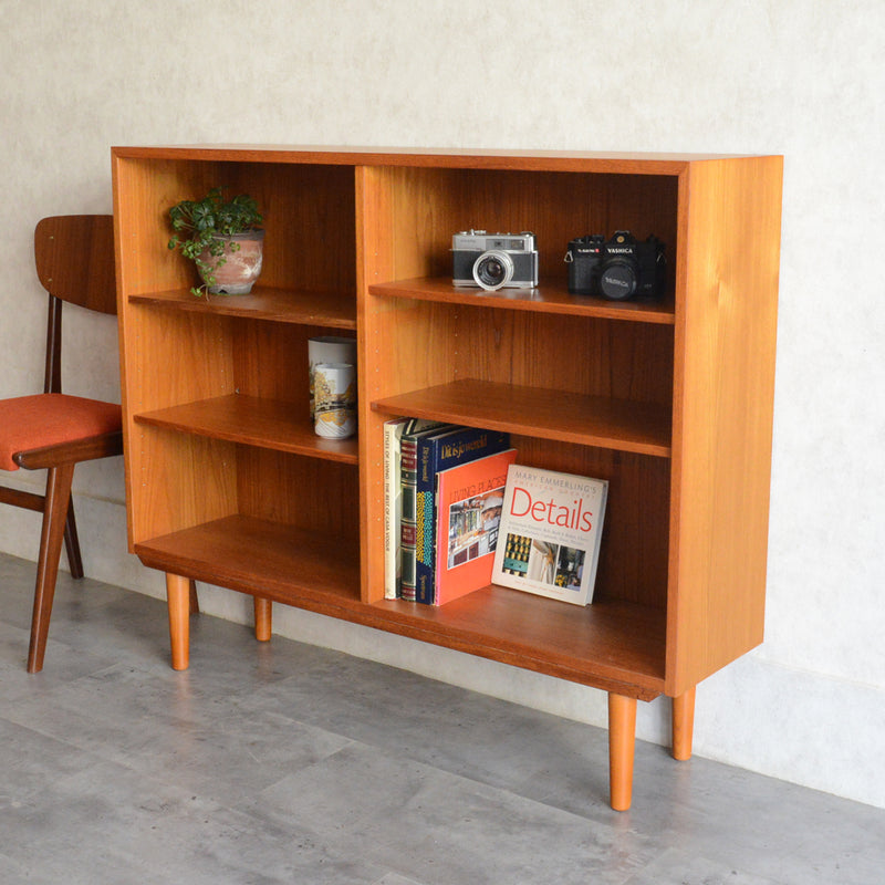 デンマークヴィンテージ　チーク オープンシェルフ 本棚 6-76