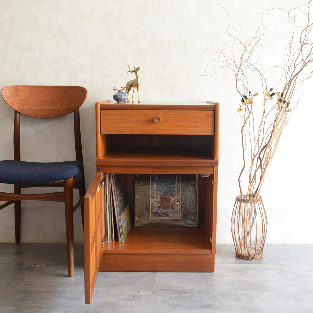 Nathan ネイサン 抽斗付 コンパクトキャビネット/レコードキャビネット95 (天板隔離再塗装済）