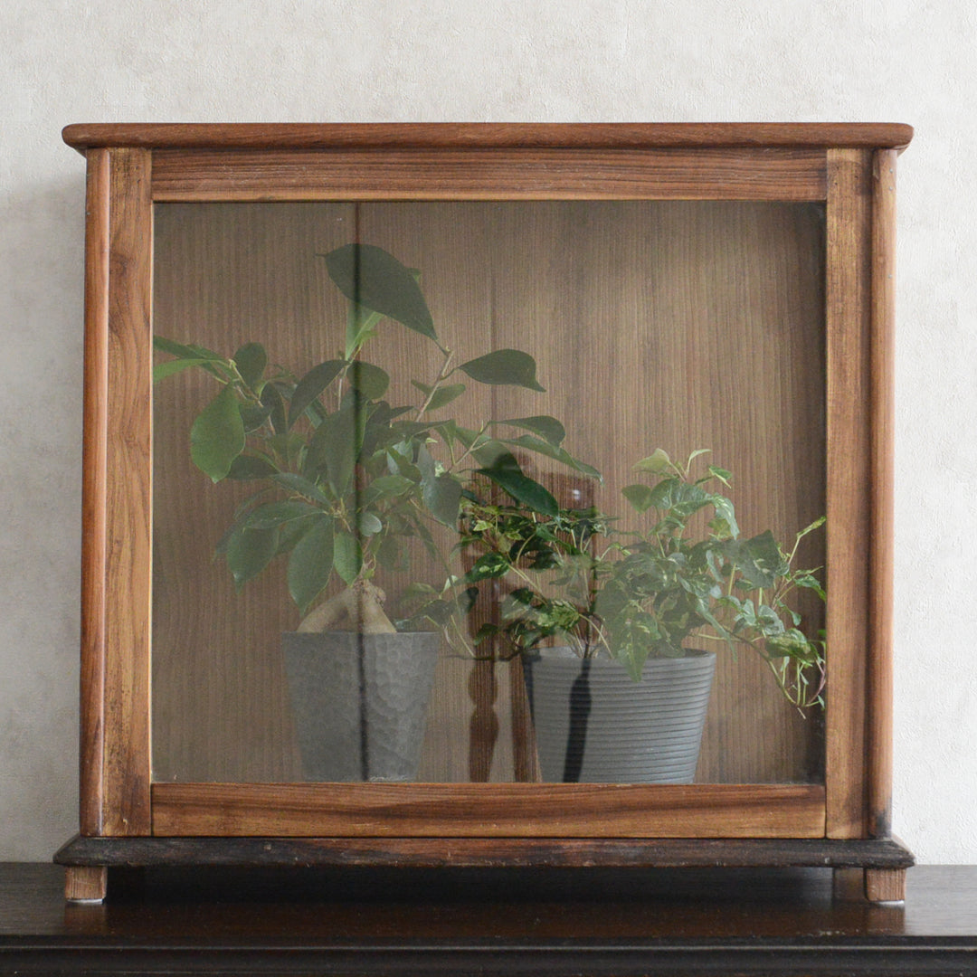 ヴィンテージチーク　ガラススモールショーケース３