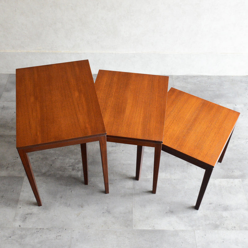 北欧 チーク ネストテーブル 04