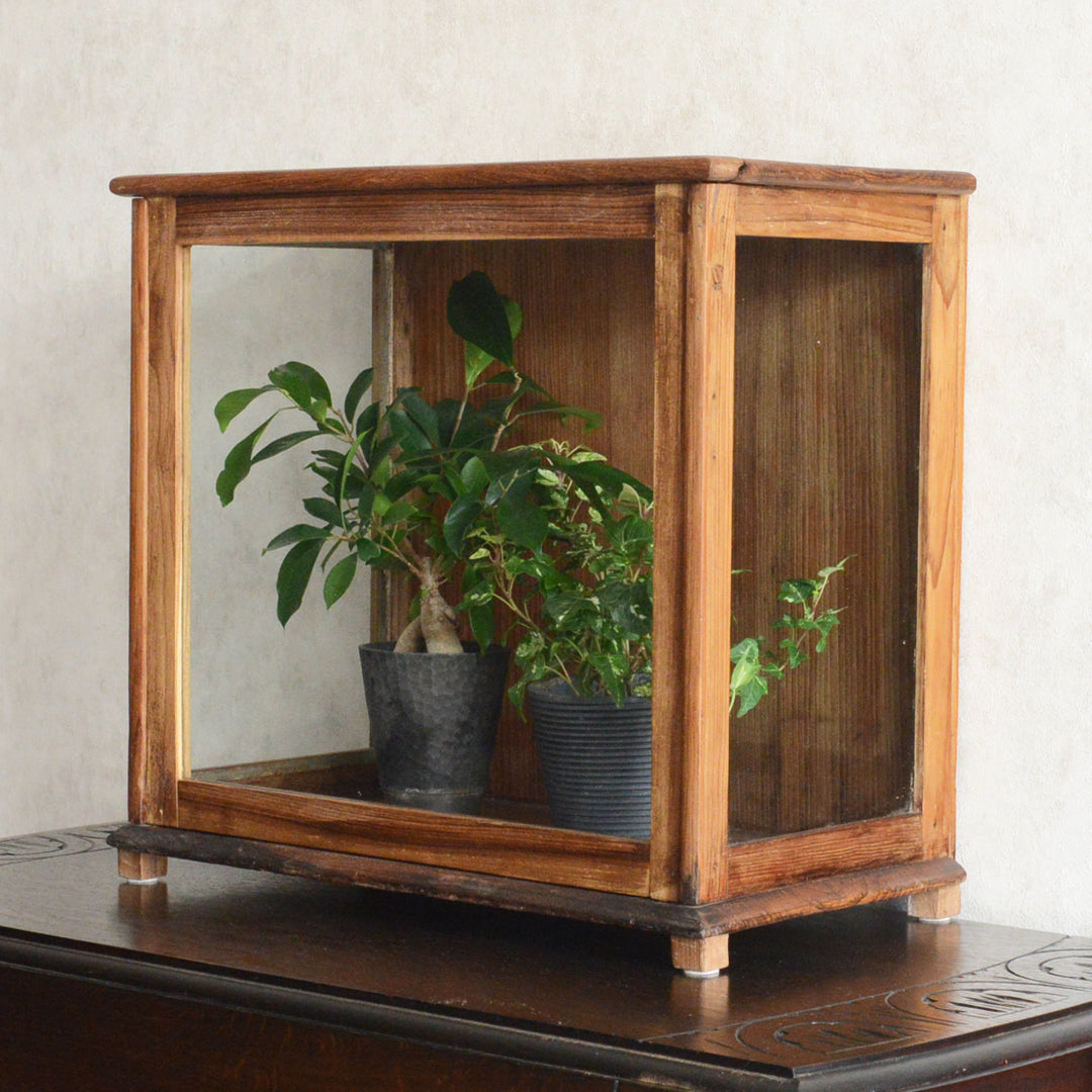 ヴィンテージチーク　ガラススモールショーケース３
