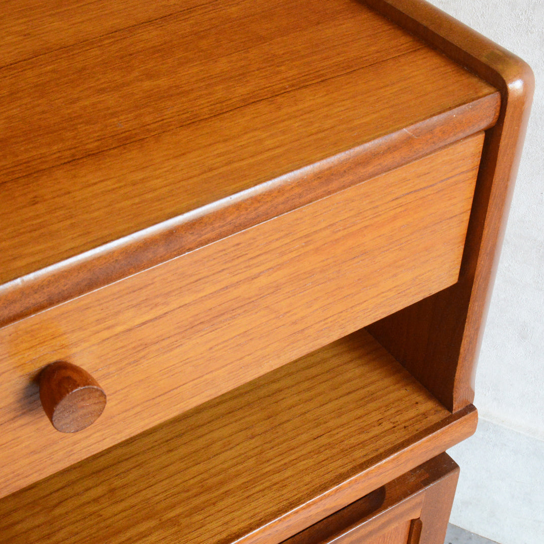 Nathan ネイサン 抽斗付 コンパクトキャビネット/レコードキャビネット95 (天板隔離再塗装済）