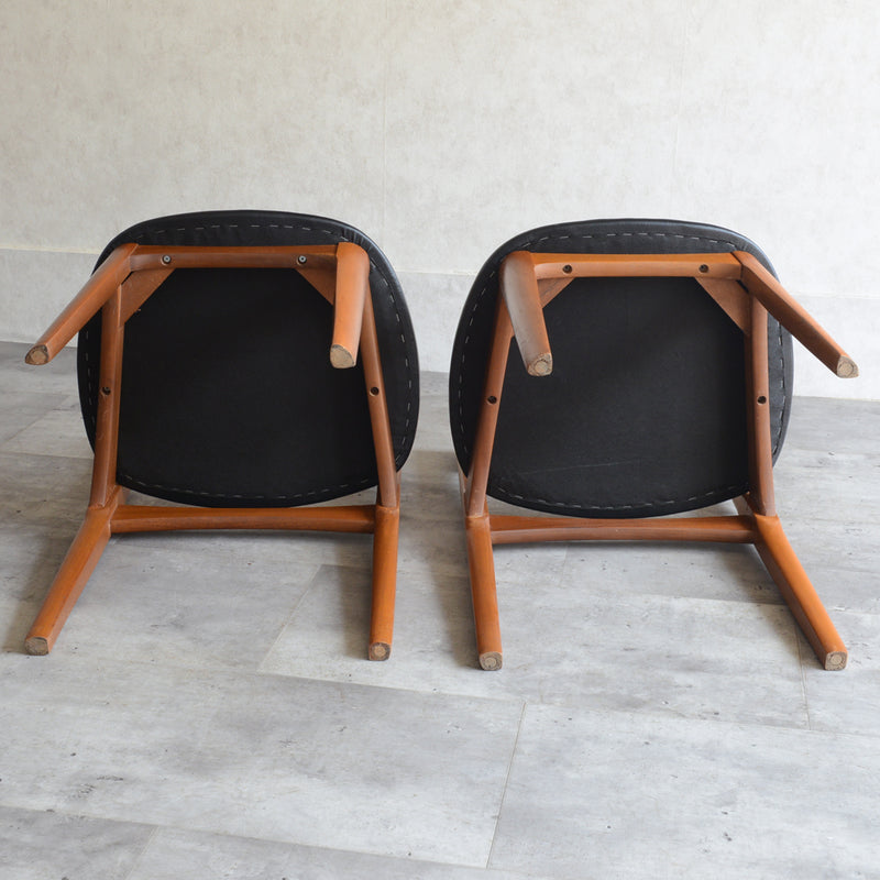 Nathanネイサン ダイニングチェア ２脚セットS37(座面張替済)