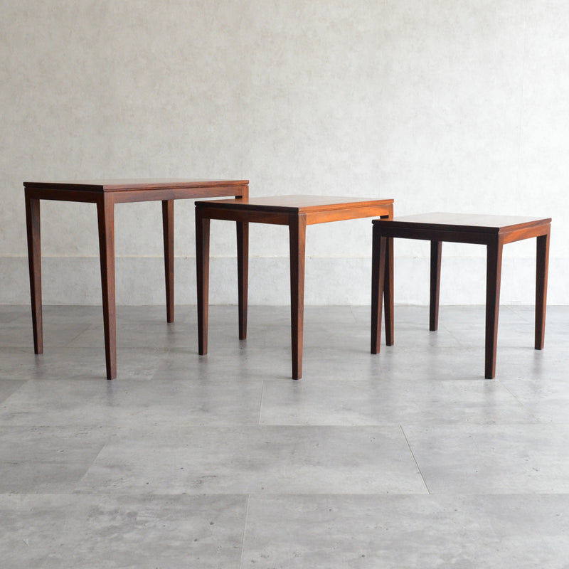 北欧 チーク ネストテーブル 04