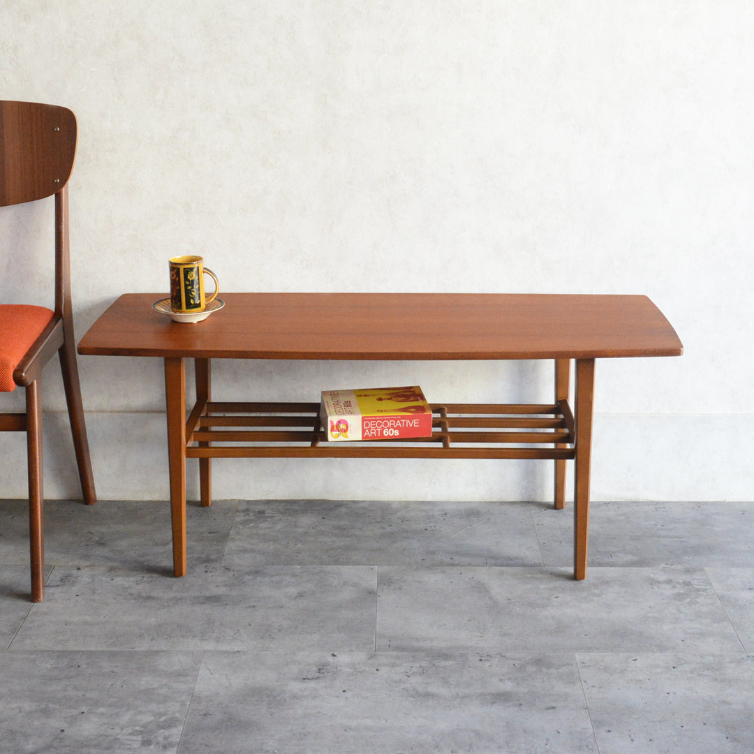 Nathan ネイサン　チークローテーブル41(天板剝離再塗装）