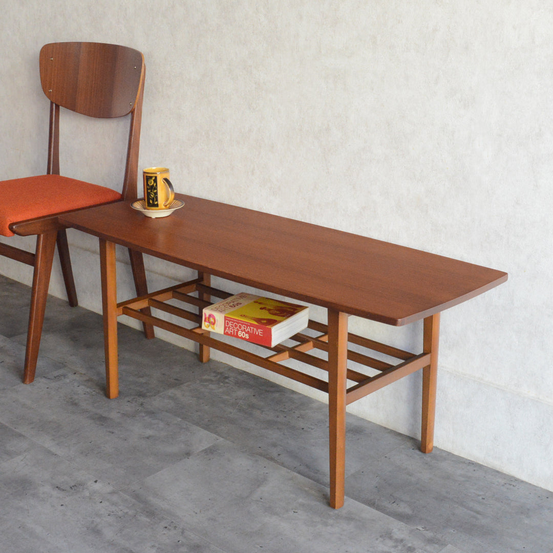 Nathan ネイサン　チークローテーブル41(天板剝離再塗装）