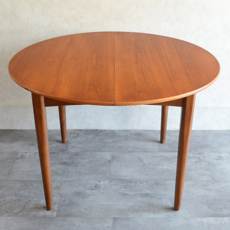 F様見学予約商品  Jentique ジェンティーク  コンパクト エクステンション ラウンドテーブル 02(天板剥離再塗装済)