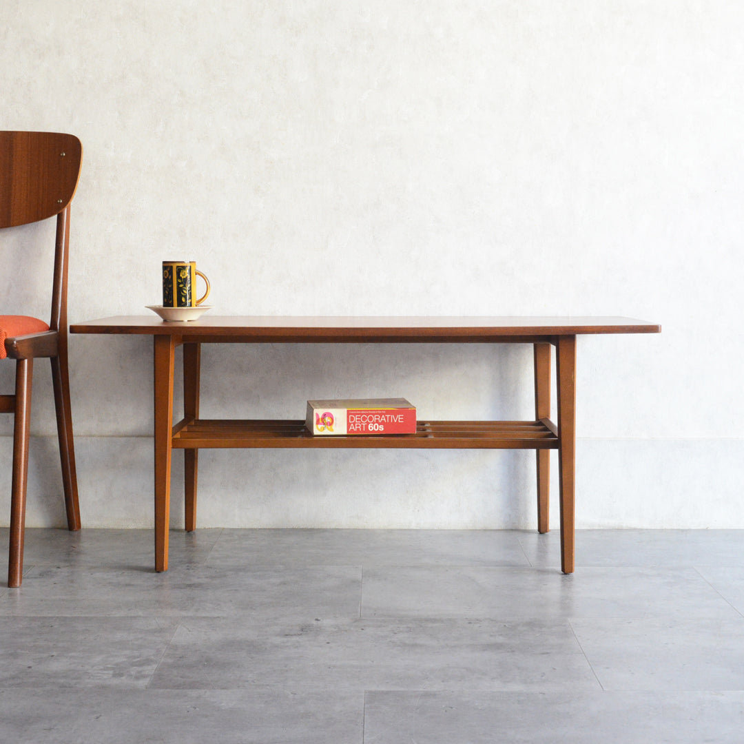 Nathan ネイサン　チークローテーブル41(天板剝離再塗装）